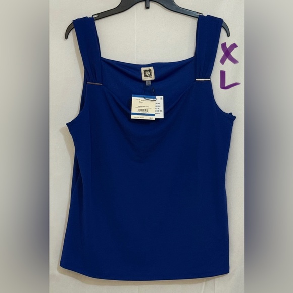 Anne Klein Cobalt Blue Sleeveless Top - Picture 1 of 2